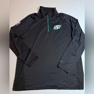 New Men's New Era CFL Saskatchewan Roughriders Official Sideline Quarter-Zip, XL